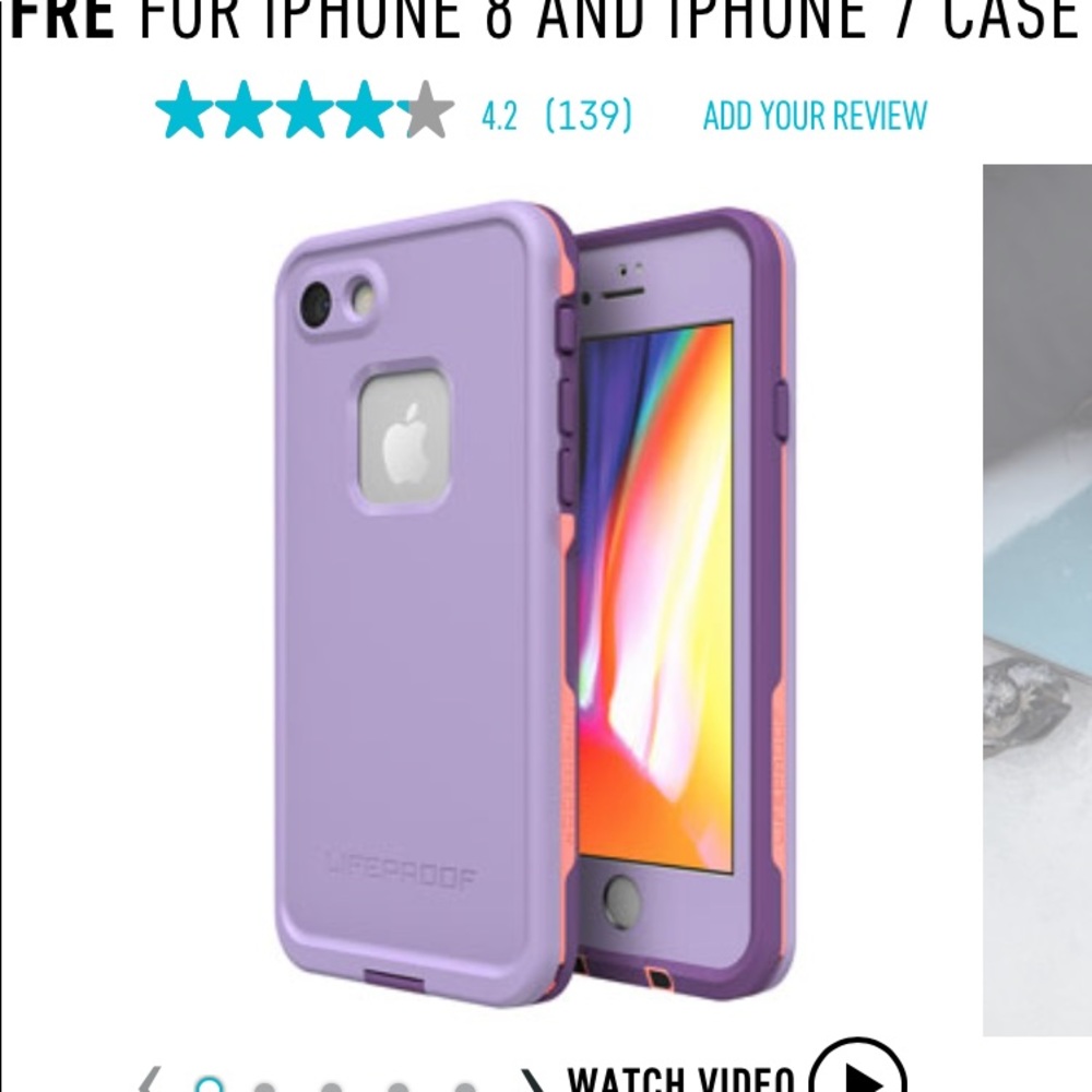 iPhone 7/8 lifeproof fre case